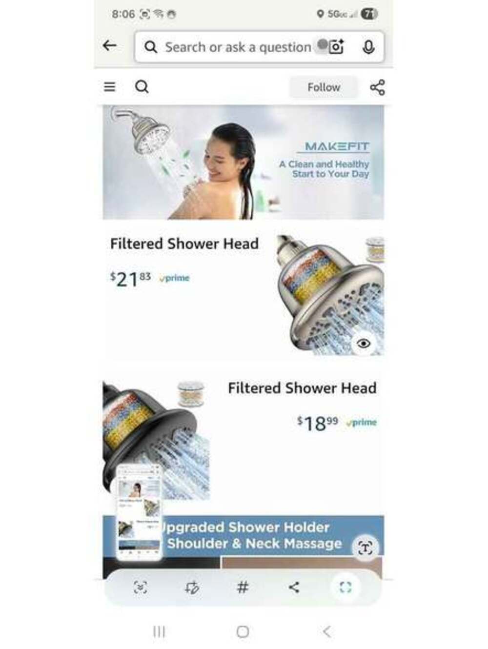 Wakefield shower head, open box